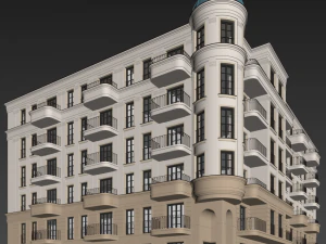 Classic residential building 18 3D Model