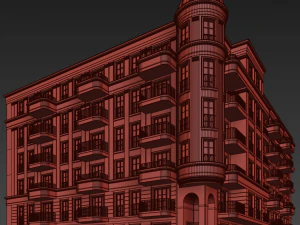 Classic residential building 18 3D Model