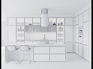 Modern kitchen 11 Modèle 3D