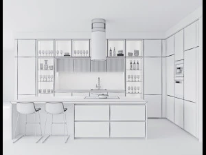 Modern kitchen 11 3D Model