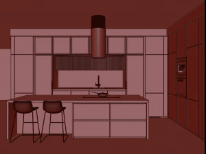 Modern kitchen 11 3D Model