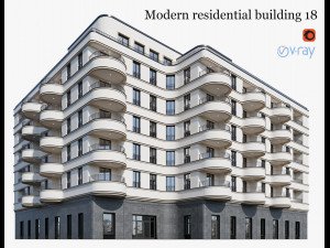 Modern residential building 18 3D 모델