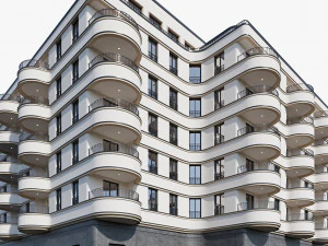 Modern residential building 18 3D Model