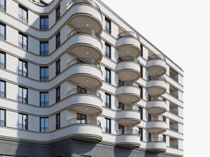 Modern residential building 18 3D Model