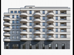Modern residential building 18 3Dモデル
