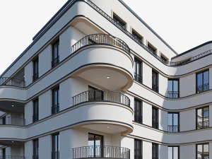 Modern residential building 18 3D Model