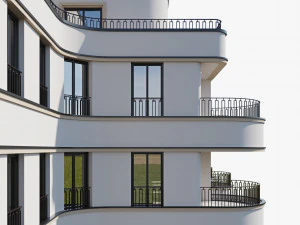 Modern residential building 18 3D Model