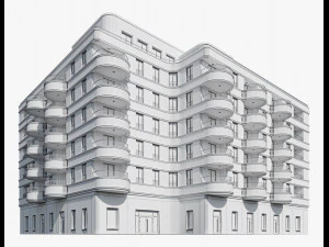 Modern residential building 18 3D Model