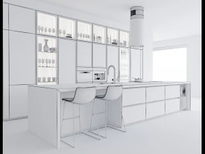 Modern kitchen 12 3D Model