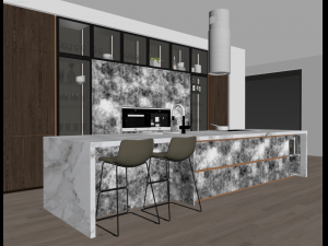 Modern kitchen 12 3D Модель
