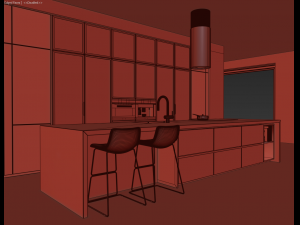 Modern kitchen 12 3D Модель