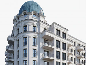 Classic residential building 19 3D Model