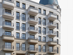 Classic residential building 19 3D-Modell