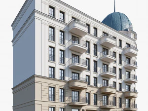 Classic residential building 19 3D Model