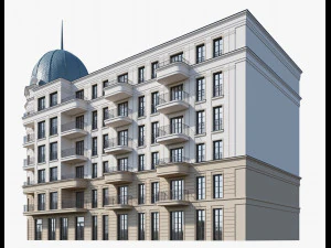 Classic residential building 19 3D Model