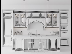 Cucina classica 7 Modello 3D
