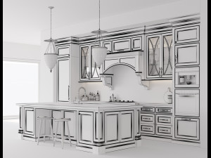 Cucina classica 7 Modello 3D