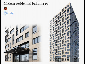 Modern residential building 19 3D 모델