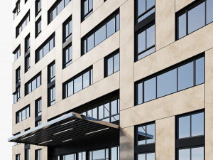 Modern residential building 19 3D Model