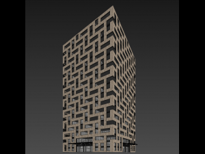 Modern residential building 19 3D Model
