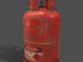 PBR Cooking Gas Cylinder - Red 3D Model