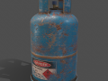 PBR Cooking Gas Cylinder - Blue 3D Model
