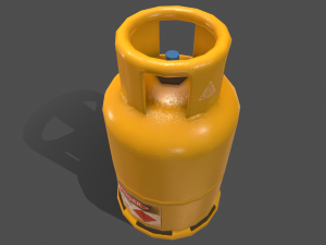 pbr cooking gas cylinder - yellow Modelo 3D
