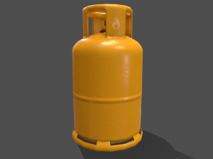pbr cooking gas cylinder - yellow Modelo 3D