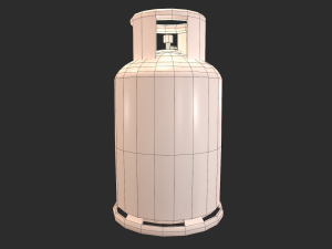 pbr cooking gas cylinder - yellow Modelo 3D