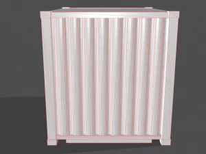 pbr 10 ft storage container - red 3D Model