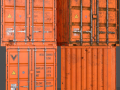 PBR 10 ft Storage Container - Orange Modello 3D