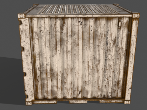 pbr 10 ft storage container - white Modelo 3D