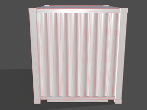 pbr 10 ft storage container - white Modelo 3D
