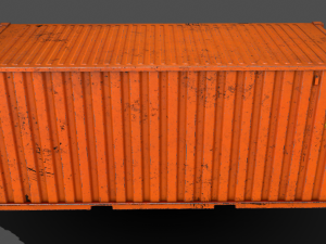 pbr 20 ft shipping cargo container - orange Modelo 3D