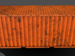 pbr 20 ft shipping cargo container - orange Modelo 3D