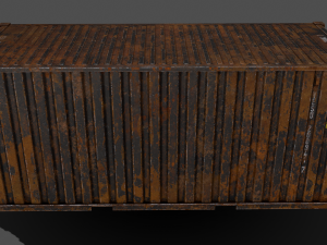 pbr 20 ft shipping cargo container - black 3D मॉडल