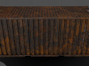 pbr 20 ft shipping cargo container - black 3D Model