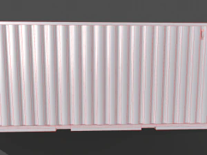 pbr 20 ft shipping cargo container - blue 3D Model