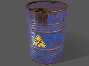 barril de tambor de &oacute;leo pbr a2 - res&iacute;duos t&oacute;xicos de risco biol&oacute;gico Modelo 3D
