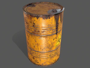 barril de tambor de &oacute;leo pbr a2 - res&iacute;duos t&oacute;xicos de risco biol&oacute;gico Modelo 3D