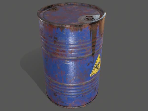 barril de tambor de &oacute;leo pbr a2 - res&iacute;duos t&oacute;xicos de risco biol&oacute;gico Modelo 3D