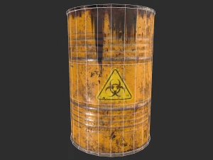barril de tambor de &oacute;leo pbr a2 - res&iacute;duos t&oacute;xicos de risco biol&oacute;gico Modelo 3D