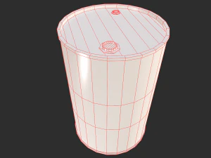 pbr oil drum barrel a4 - radioactive radiation 3D Model