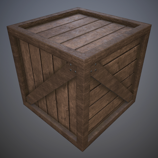 pbr wooden crate 3Dモデル .c4d .max .obj .3ds .fbx .stl .blend 