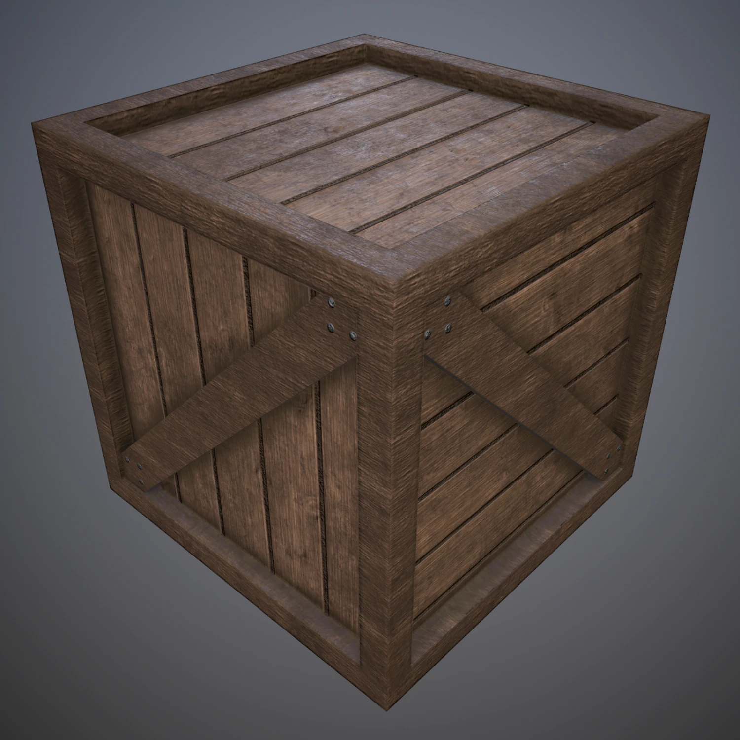 pbr wooden crate 3D Model .c4d .max .obj .3ds .fbx .stl .blend