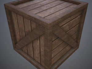 pbr wooden crate Modelo 3D