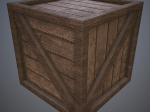 pbr wooden crate 3Dモデル
