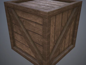 pbr wooden crate 3D Model