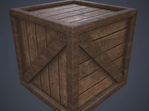pbr wooden crate 3D Model