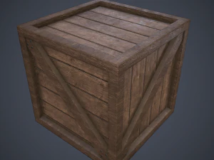 pbr wooden crate 3D Model